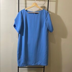 French Connection Blue Sheath Dress Short Sleeve Raglan